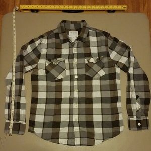 Warp And Weft Men's White / Grey/ Black Plaid Butt